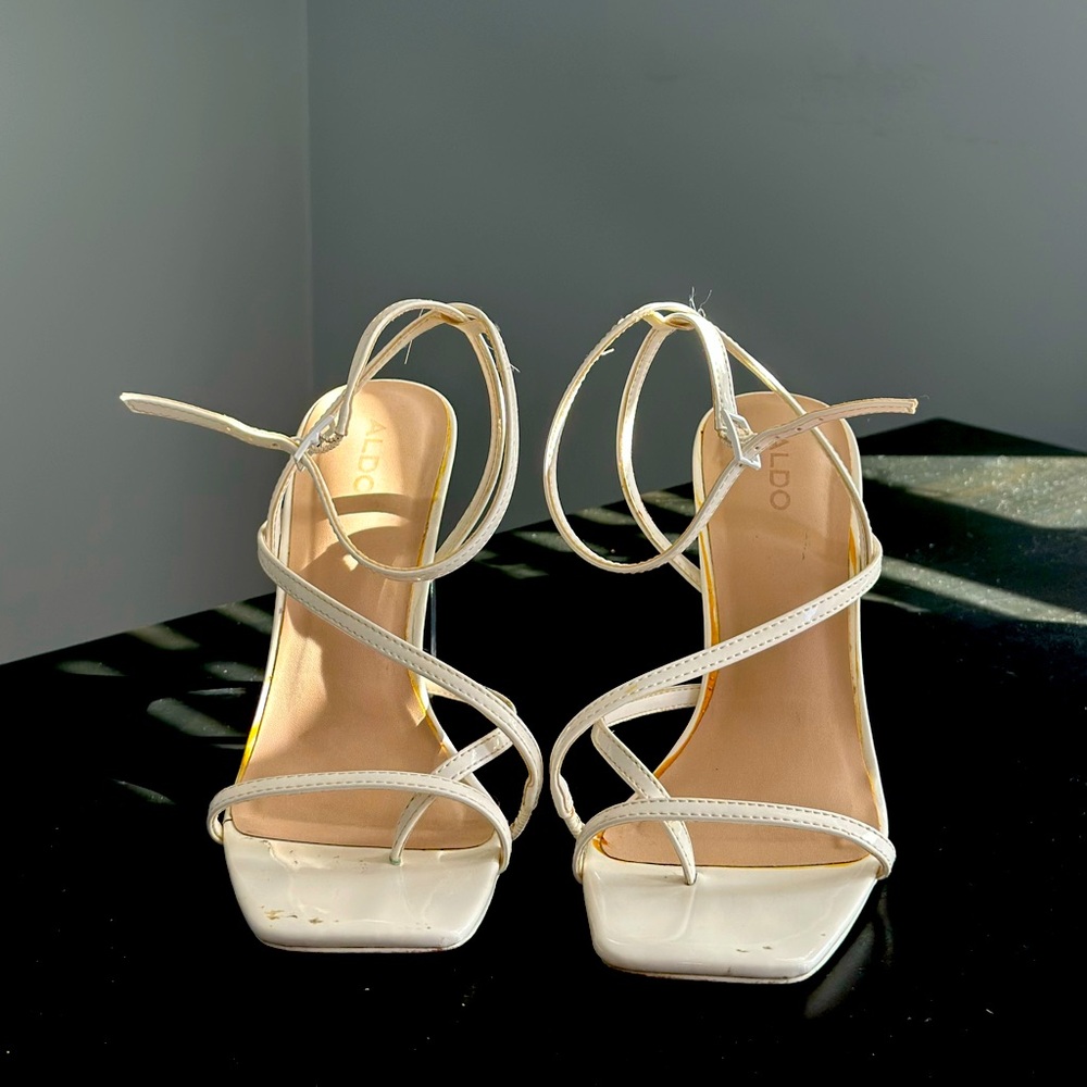 White ALDO summer high heels